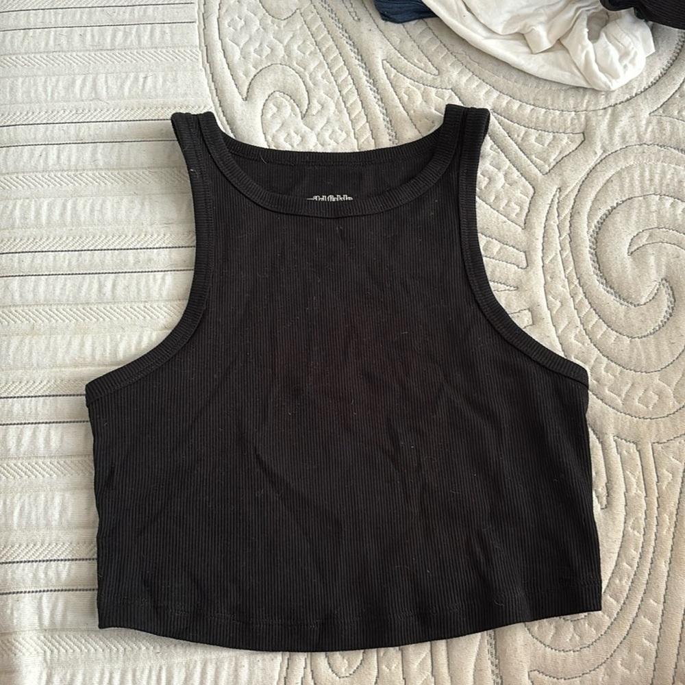 Basic black crop top